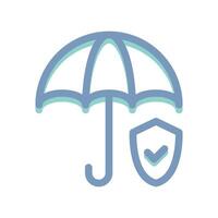 An icon made simplified style umbrella vector