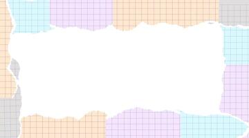 Frame of rip paper with checkerd pattern vector