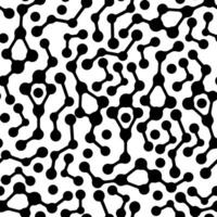 Abstract seamless pattern with metaball dots or molecule vector