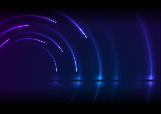 Blue ultraviolet neon laser curved lines background