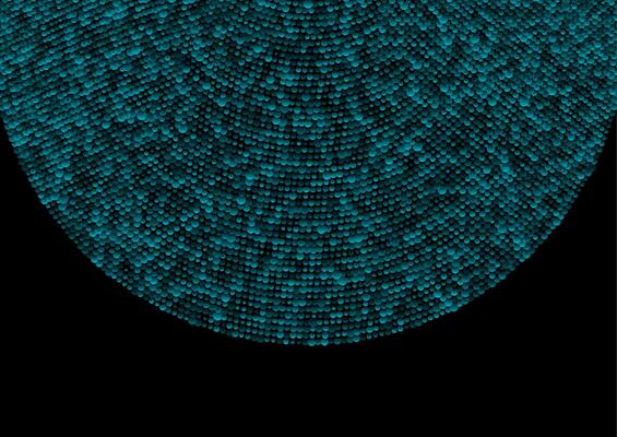 Futuristic minimal tech blue halftones dotted circles