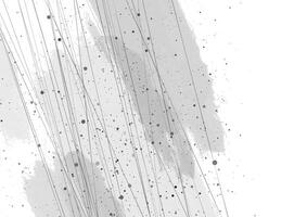 Grey grunge blots background with abstract dots and lines vector