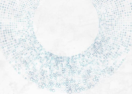 Grunge minimal tech blue halftones dotted circles abstract background