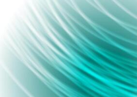 Turquoise and white smooth waves abstract elegant background vector
