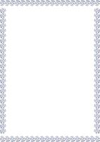 Frame template with flourish decoration. Blue plant branches element with empty space for your text vector