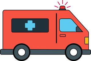 illustration of emergency medical service vehicle vector