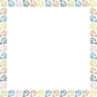 Holy angel frame. Cute cartoon new year holidays frame with empty space for your text vector