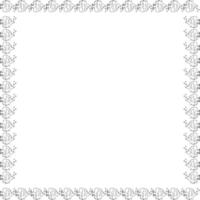 black hand-drawn fish frame. Childish frame design with empty space for your text. Undersea world vector