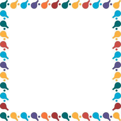 Ping pong game square frame. Colorful design for players template. Frame with empty space for your text