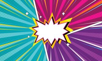 Vibrant Retro Pop Art Style Burst with Halftone Pattern and Star Accents Design vector