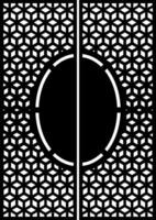 Decorative Panel with Geometric Cube and Oval Pattern vector