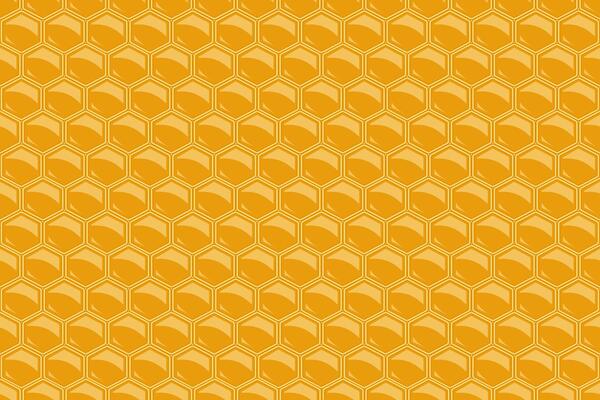 Seamless Pattern Honeycomb Background with hexagon grid cells