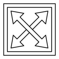 Full sreen Outline icon vector
