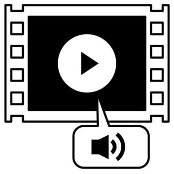 medios de comunicación sólido icono vector