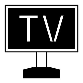 televisión sólido icono vector