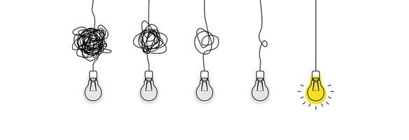 Illustration of solving problems. vector