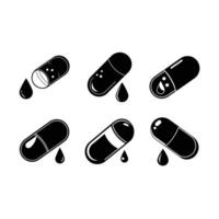 A graphics design featuring a pill with water icon, perfect for health, wellness, and medical digital projects. Download this professional design file now vector