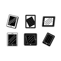 Tablet with Line Icon Graphic Design for Digital Projects vector