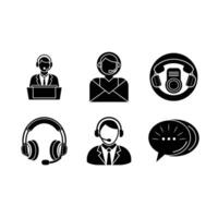Professional customer service icon, perfect for support, communication, and business assistance. High-quality for digital use vector