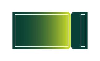 A green and yellow square with a white border vector