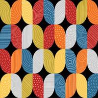 A colorful seamless pattern of circles and squares vector