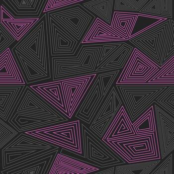 resumen Delgado línea sin costura modelo oscuro púrpura mosaico interminable textura vector