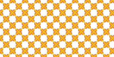 Abstract Yellow Floral Pattern on White Background. vector
