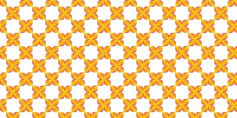 Abstract Yellow Floral Pattern on White Background.