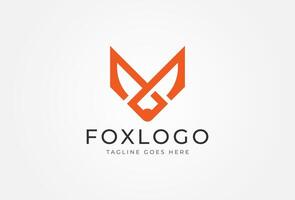 Letter M Fox Head logo design vector