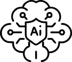 Team implementing AI cybersecurity solutions with soft abstract background copy space flat vector
