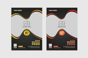 Modern restaurant flyer template for advertisement and marketing. ready to edit and use vector