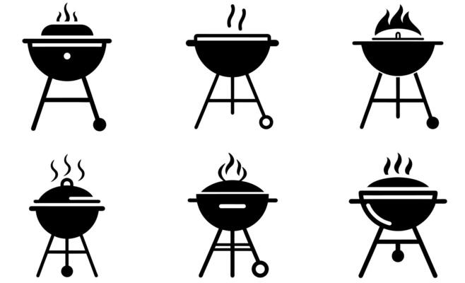 Barbecue Grill Icons