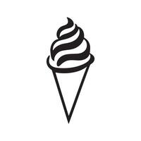 An ice cream icon silhouette on white background vector