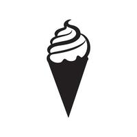 An ice cream with scoop icon on white background vector