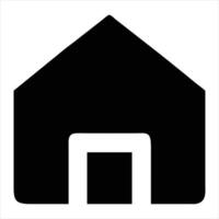 A black and white house icon on a white background vector