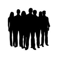 Male Executive Leader Stands with His Team. Reflecting Unity and Diversity in the Organization vector