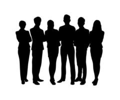 Unity and Diversity. A Male Executive Leader with Managers and Employees vector