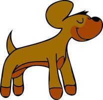 Smiling Puppy Cute Cartoon Dog Digital Drawing vector