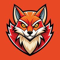 Majestic Kitsune Mascot Cartoon Character A Fiery Fox with Mystical Powers vector