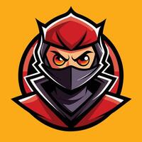 Graphic of a Cool Cartoon Ninja Mascot with a Modern Stylized Design vector