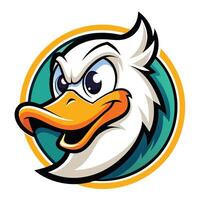 Cute and Playful Duck Mascot Cartoon Illustration with Style vector