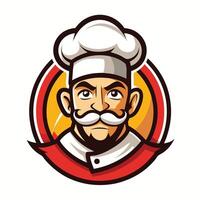 Illustration of a Master Chef Mascot with a Simple and Clean Design vector