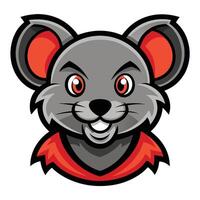 Illustration of a Simple and Mascoty Mouse Logo vector
