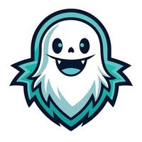 Minimalist Logo Depicting a Ghostly Apparition in a Simple Mascot Style vector
