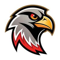 Striking Logo Featuring a Simplified and Mascotized Falcon Design vector