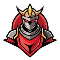 Majestic Illustration of a Knight in a Simple Yet Captivating Mascot Style vector