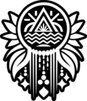 A glyph style icon of waterfall symbol vector