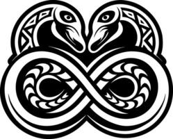 A filled style icon of snake symbol vector