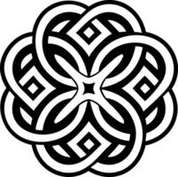 A filled style icon of unity knot tattoo vector