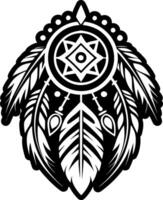 A solid style icon of feather charm tattoo vector